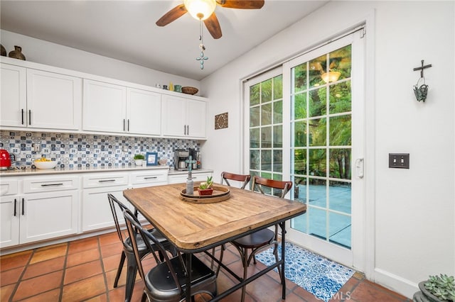 30050 Cabo Del Oeste, Highland, CA 92346 - dining room with ceiling fan and light tile patterned flooring