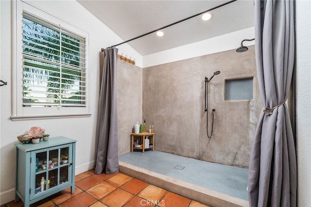 30050 Cabo Del Oeste, Highland, CA 92346 - full bath featuring a tile shower, tile patterned flooring, and recessed lighting