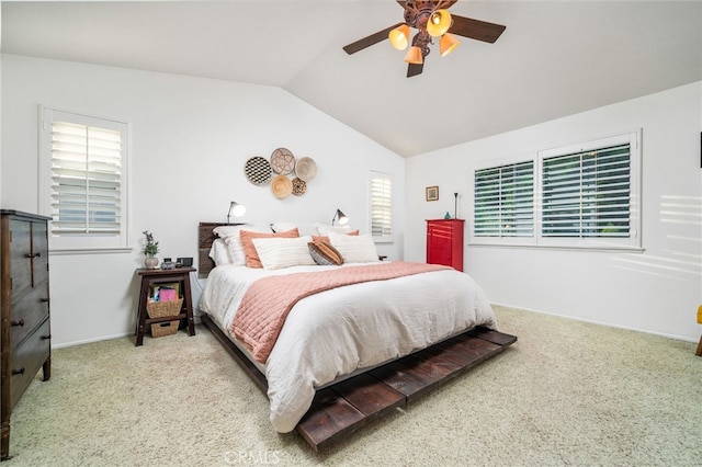 30050 Cabo Del Oeste, Highland, CA 92346 - carpeted bedroom with lofted ceiling and ceiling fan