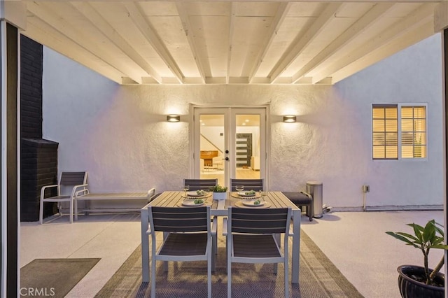22832 Larkin St, Lake Forest, CA 92630 - view of patio / terrace featuring french doors and outdoor dining space