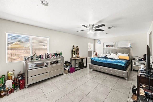 25969 Magnifica Ct, Moreno Valley, CA 92551 - bedroom featuring light tile patterned flooring and ceiling fan