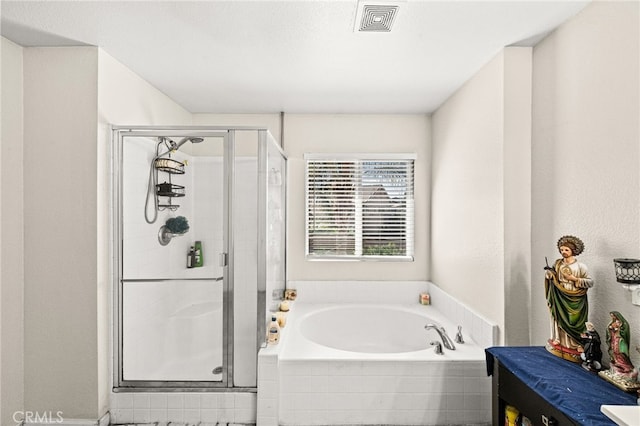 25969 Magnifica Ct, Moreno Valley, CA 92551 - bathroom with a garden tub, a stall shower, and vanity