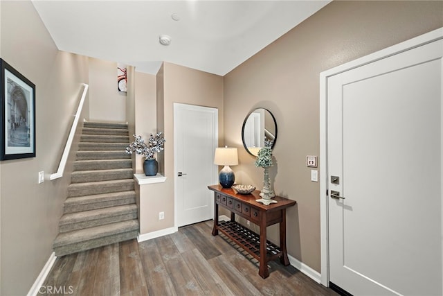 527 S Motif St, Anaheim, CA 92805 - foyer with stairway and wood finished floors