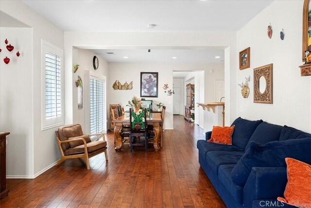 253 Kieswetter St, Colton, CA 92324 - living room with dark wood finished floors and recessed lighting