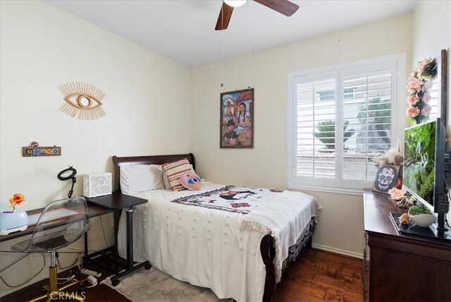 253 Kieswetter St, Colton, CA 92324 - bedroom featuring wood finished floors and a ceiling fan