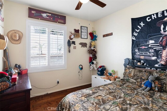 253 Kieswetter St, Colton, CA 92324 - bedroom featuring wood finished floors and a ceiling fan