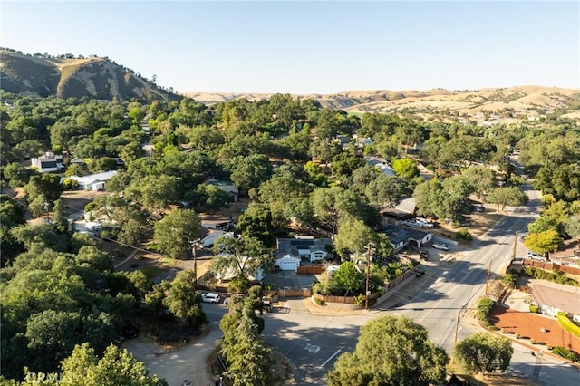 7695 Valle Ave, Atascadero, CA 93422 - aerial overview of property's location with a mountainous background