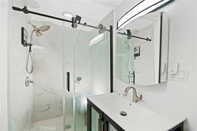 2415 Casa Grande St, Pasadena, CA 91104 - bathroom with a marble finish shower and vanity