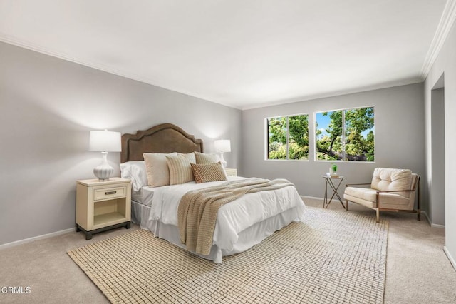 1200 S Orange Grove Blvd Unit 15, Pasadena, CA 91105 - bedroom featuring light carpet and ornamental molding