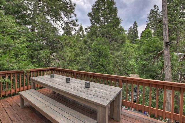 24586 Horst Dr, Crestline, CA 92325 - deck with outdoor dining space