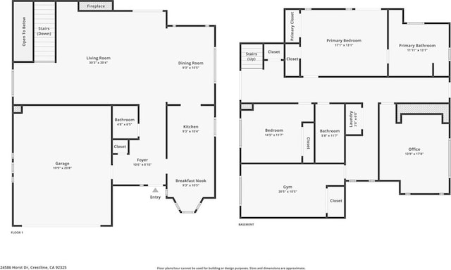 24586 Horst Dr, Crestline, CA 92325 - view of property floor plan