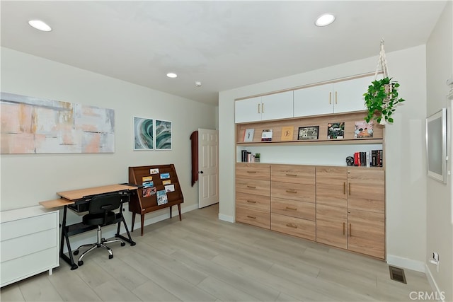 24586 Horst Dr, Crestline, CA 92325 - office space with light wood finished floors and recessed lighting
