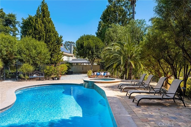 19180 Palm Vis, Yorba Linda, CA 92886 - view of pool with a patio area and a pool with connected hot tub
