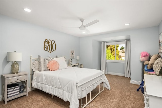 19180 Palm Vis, Yorba Linda, CA 92886 - carpeted bedroom featuring recessed lighting and a ceiling fan
