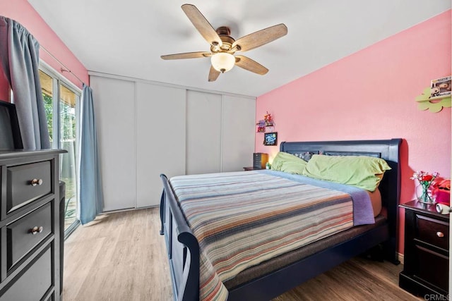 218 Holiday Way, Oceanside, CA 92057 - bedroom featuring wood finished floors and a ceiling fan