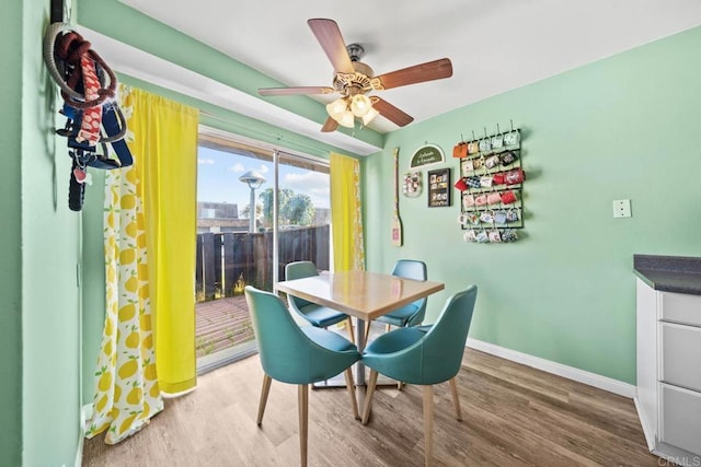 218 Holiday Way, Oceanside, CA 92057 - dining room featuring wood finished floors and a ceiling fan