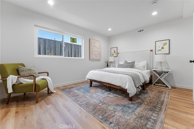 15016 Firmona Ave, Lawndale, CA 90260 - bedroom with light wood-style flooring and recessed lighting
