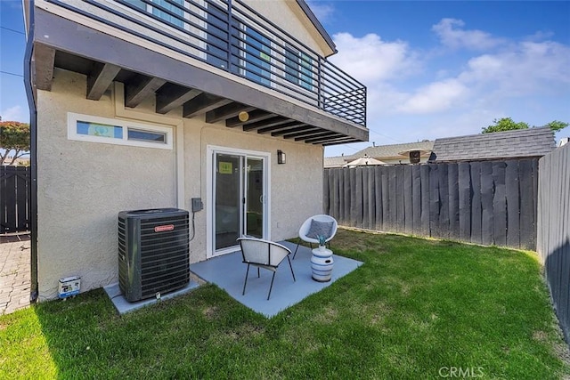 15016 Firmona Ave, Lawndale, CA 90260 - fenced backyard featuring a balcony and a patio area