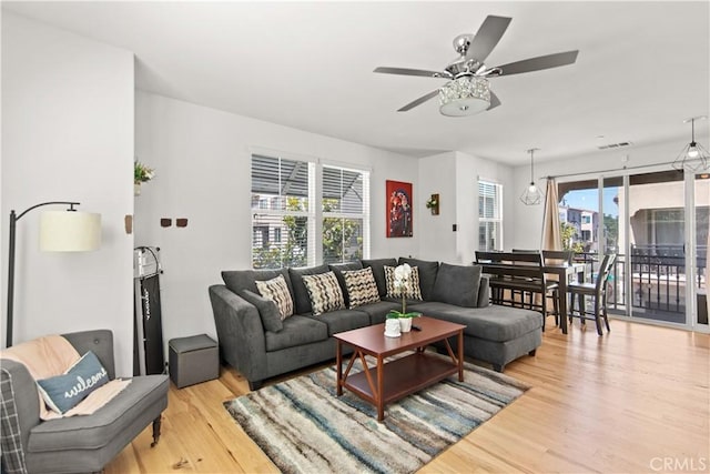 168 Royal Way, Upland, CA 91786 - living area featuring light wood finished floors and ceiling fan