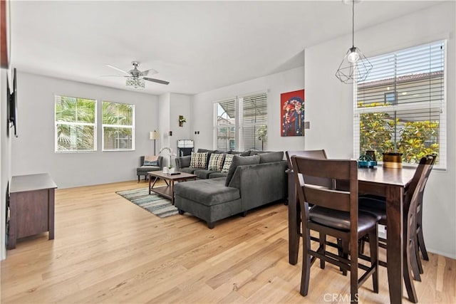 168 Royal Way, Upland, CA 91786 - living room with light wood finished floors and a ceiling fan