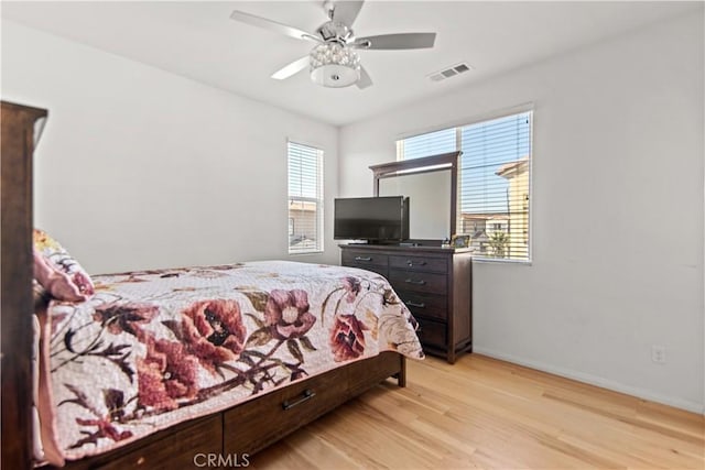 168 Royal Way, Upland, CA 91786 - bedroom with light wood-type flooring and a ceiling fan