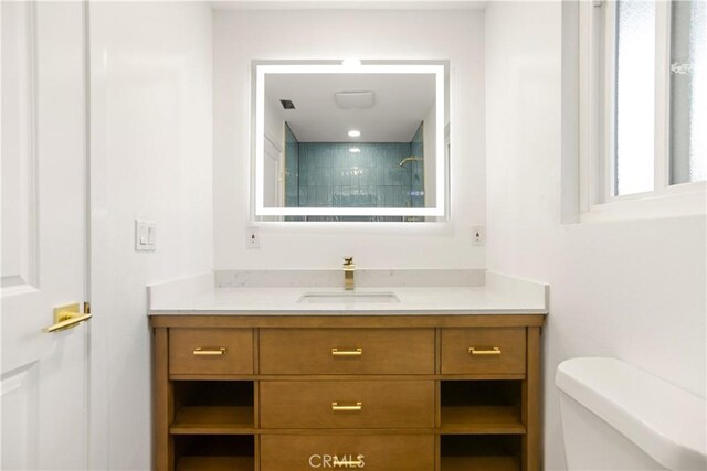 934 W Calora St, San Dimas, CA 91773 - bathroom featuring vanity and a tile shower