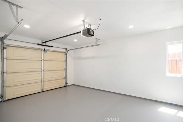 934 W Calora St, San Dimas, CA 91773 - garage with a garage door opener and recessed lighting