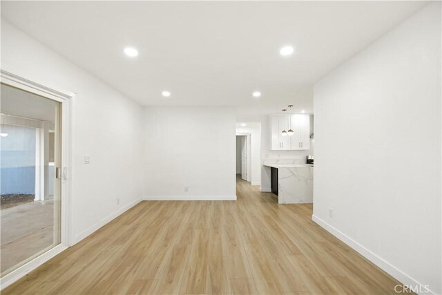 934 W Calora St, San Dimas, CA 91773 - spare room with light wood finished floors and recessed lighting