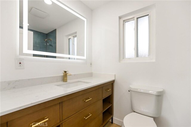 934 W Calora St, San Dimas, CA 91773 - full bathroom featuring vanity and tiled shower