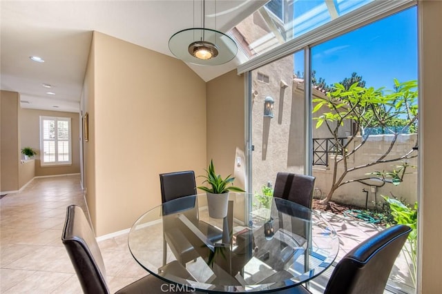 17 Siena, Laguna Niguel, CA 92677 - tiled dining room with baseboards and recessed lighting