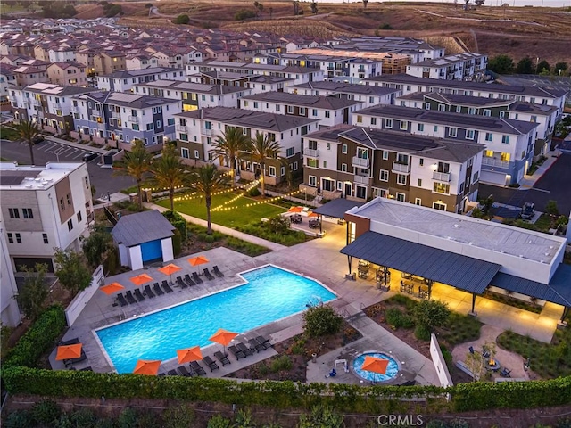 27636 S Evergreen Pl, San Pedro, CA 90732 - aerial view of a pool area