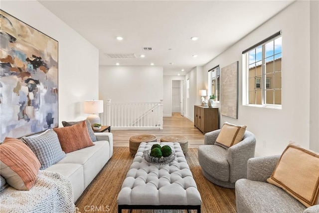 27636 S Evergreen Pl, San Pedro, CA 90732 - living room featuring wood finished floors and recessed lighting