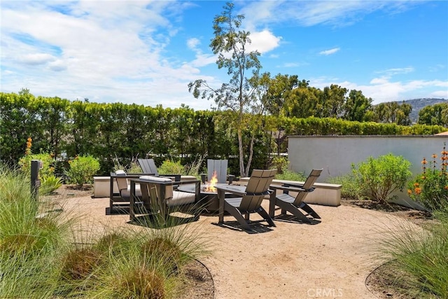 27636 S Evergreen Pl, San Pedro, CA 90732 - view of patio with an outdoor fire pit