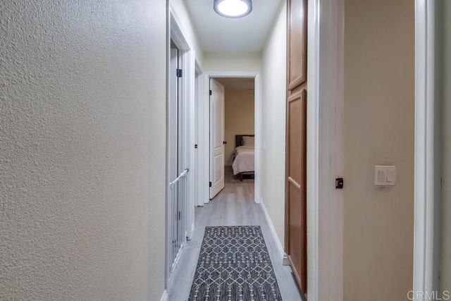 3454 Castle Glen Dr Unit 115, San Diego, CA 92123 - corridor with light wood-style flooring and a textured wall
