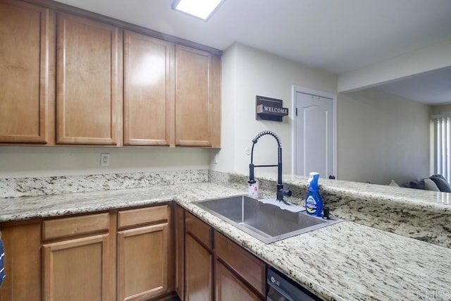 3454 Castle Glen Dr Unit 115, San Diego, CA 92123 - kitchen with a sink and light stone counters