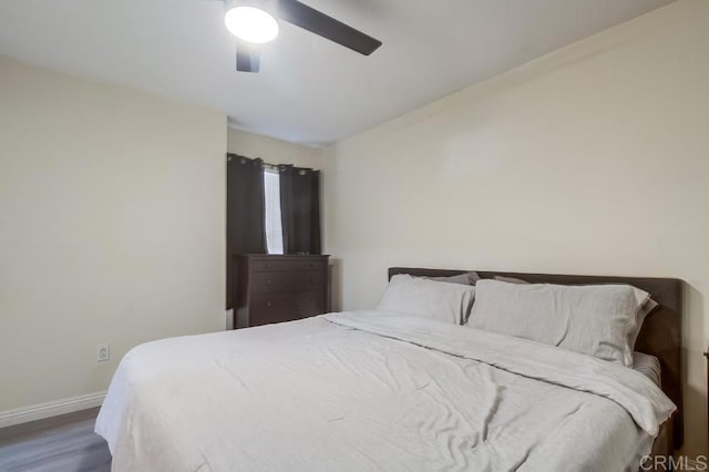 3454 Castle Glen Dr Unit 115, San Diego, CA 92123 - bedroom featuring wood finished floors, lofted ceiling, and a ceiling fan