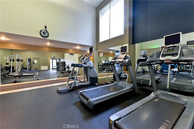 21520 Burbank Blvd Unit 116, Woodland Hills, CA 91367 - workout area with a high ceiling