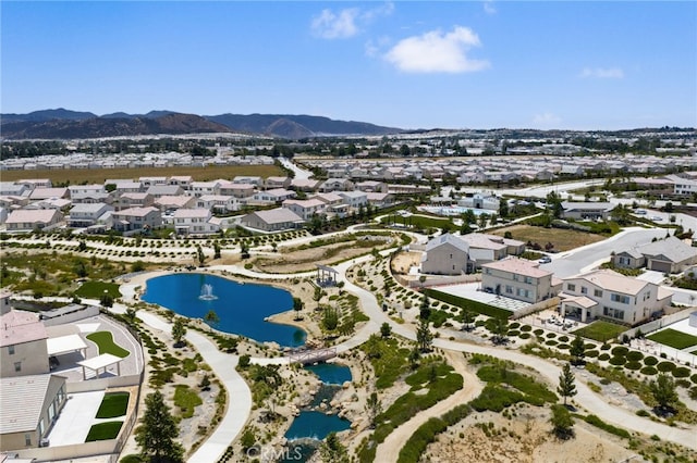 5756 Quicksilver Way, Banning, CA 92220 - aerial view of residential area featuring a water and mountain view