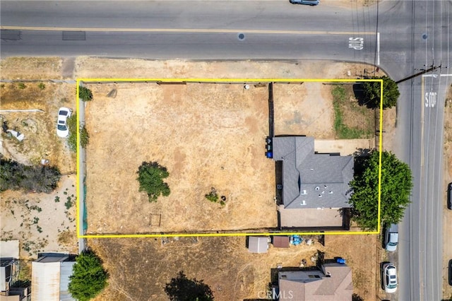 5609 Beach St, Jurupa Valley, CA 92509 - aerial view of property's location featuring property boundaries highlighted