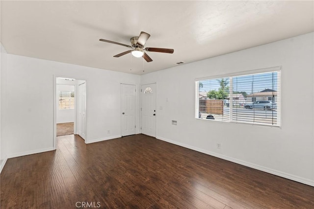 5609 Beach St, Jurupa Valley, CA 92509 - empty room featuring a ceiling fan and wood finished floors