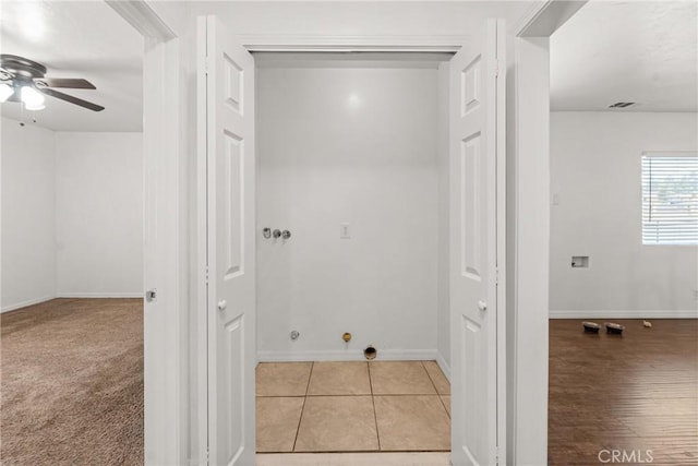 5609 Beach St, Jurupa Valley, CA 92509 - laundry area with a ceiling fan and baseboards