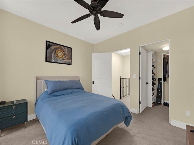 5753 White Oak Ave Unit 3, Encino, CA 91316 - carpeted bedroom featuring a spacious closet, a ceiling fan, and a closet