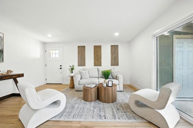 1143 Hemlock Ave, Imperial Beach, CA 91932 - living room featuring wood finished floors and recessed lighting