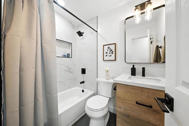 1143 Hemlock Ave, Imperial Beach, CA 91932 - bathroom featuring vanity and shower / bath combo with shower curtain
