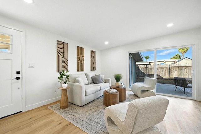 1143 Hemlock Ave, Imperial Beach, CA 91932 - living room featuring light wood-type flooring, healthy amount of natural light, and recessed lighting