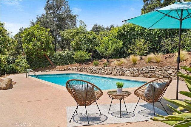 1987 Windover Rd, Pasadena, CA 91107 - outdoor pool with a patio and view of scattered trees