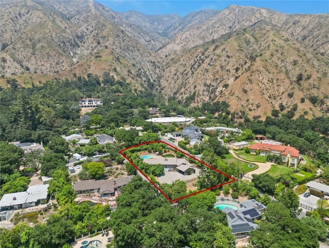 1987 Windover Rd, Pasadena, CA 91107 - view of property location featuring property boundaries highlighted and a mountainous background