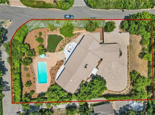 1987 Windover Rd, Pasadena, CA 91107 - aerial view of property's location with property parcel outlined