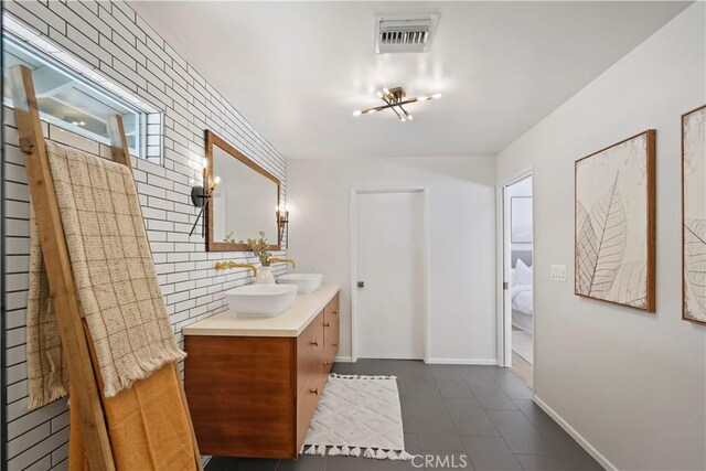 1987 Windover Rd, Pasadena, CA 91107 - bathroom with vanity, connected bathroom, and tile patterned floors