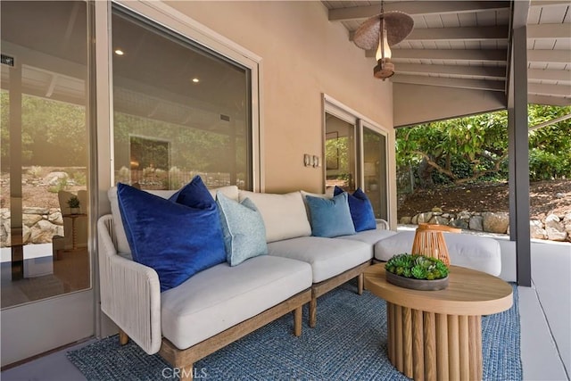 1987 Windover Rd, Pasadena, CA 91107 - view of patio with an outdoor hangout area